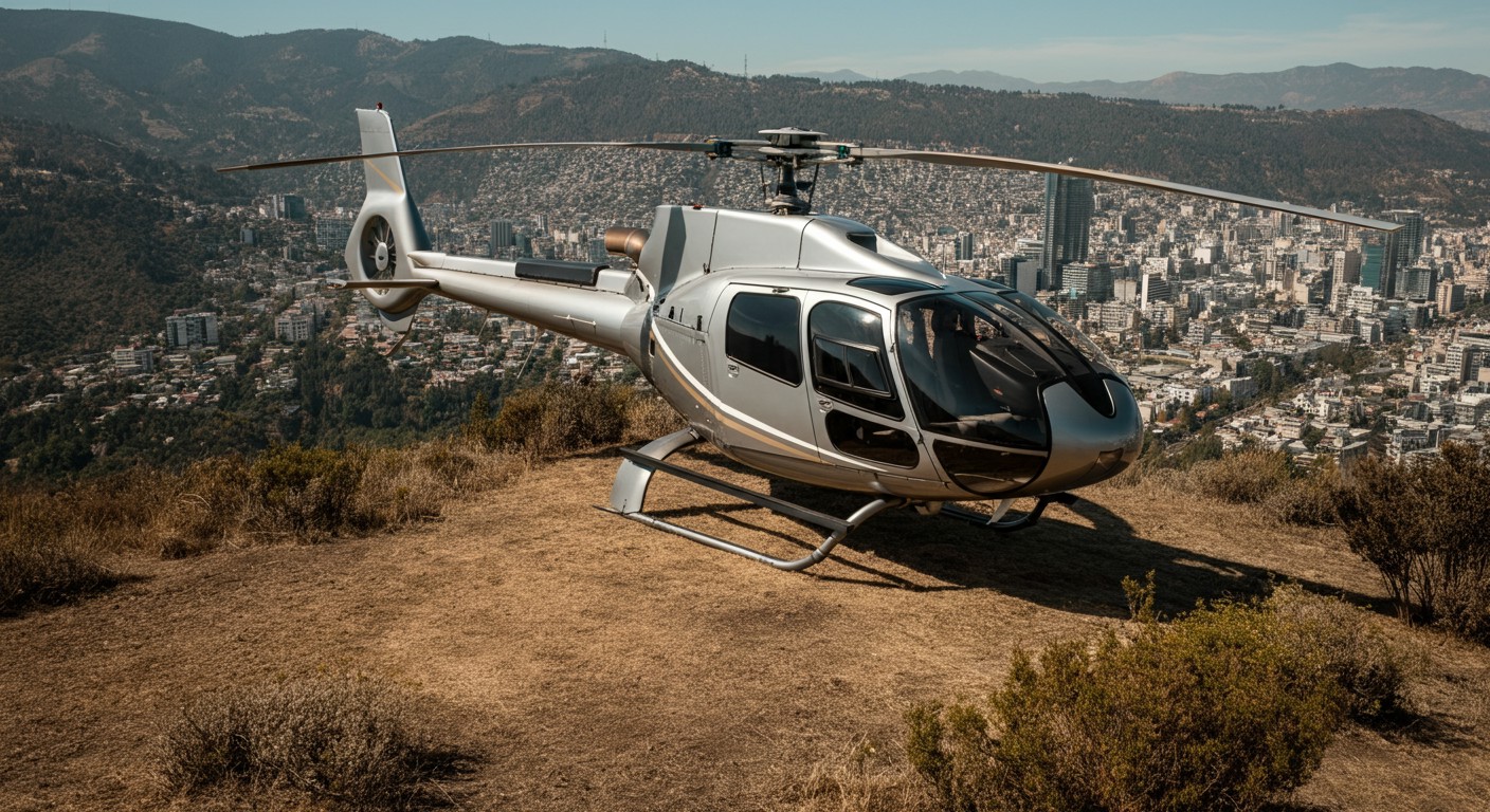 Helikopterflug über Santiago de Chile